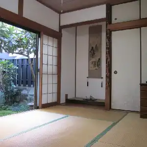 1F Tatami room with courtyard (Privet room Max 3 person) (定員3名)